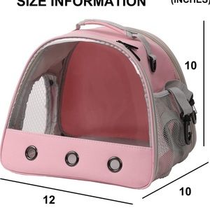Amazon Pink Clear Pet Carrier Backpack